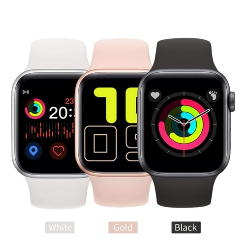 ساعة ذكية شبيهة ابل تعمل باللمس لون اسود