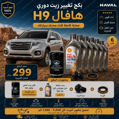 بكج تغير زيت مكينة H9 أصلي