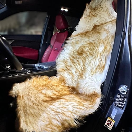 غطاء مقعد فرو صناعي