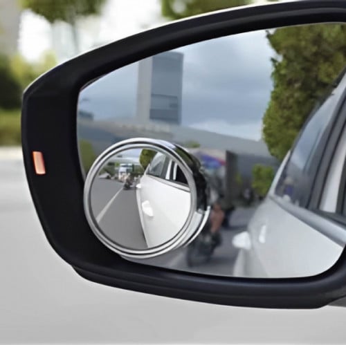 مرايا النقطة العمياء إطار فضي