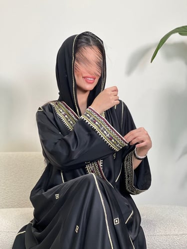 كلوش حرير ستان مطرز