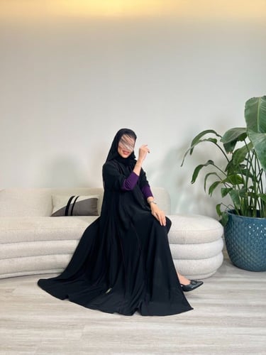 كلوش بأكمام سترتش بنفسجي