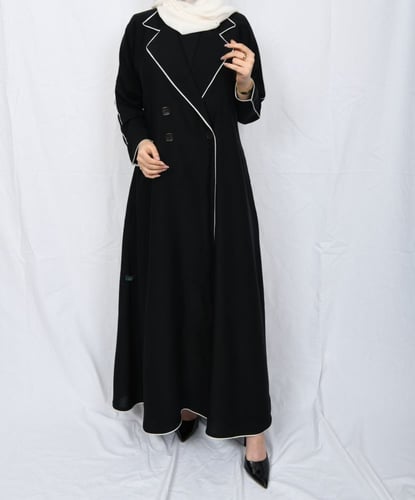 عباية موديل رسمي بأطراف ملونة