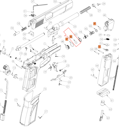 قطعة رقم (46 & 5) مسدس ESP66C & ESP66