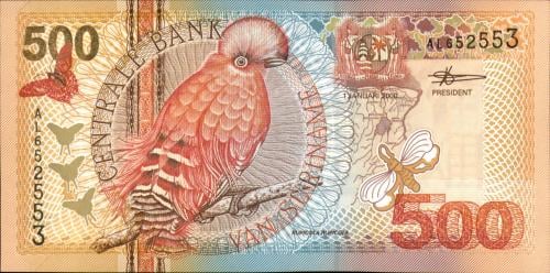 500 جولدن سورينام لعام 2000 م والحالة أنسر (UNC)