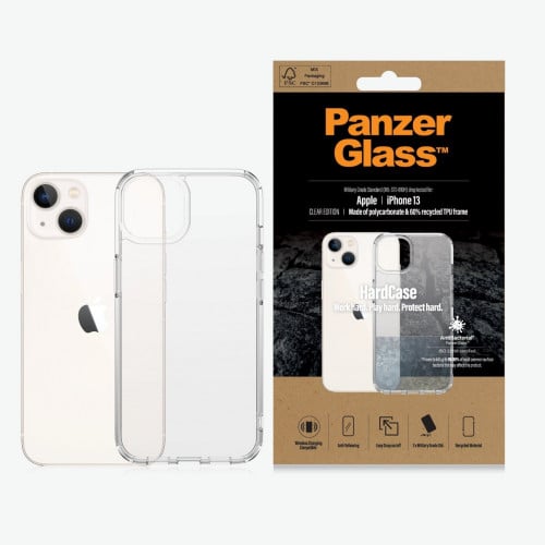 بانزر جلاس كفر حماية مقاوم للصدمات أيفون 13 - شفاف