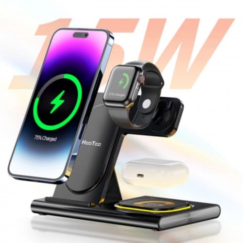 هوتو منصة الشحن الذكية 4 في 1 ساعه ابل وسماعه ابل...