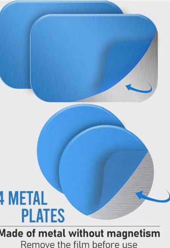 حامل هاتف متحرك ميغناطيسي يثبت في السيارة أسود/فضي