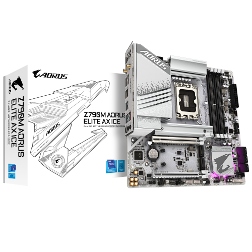 AORUS Z790M-A ELITE AX ICE ( DDR5 - WIFI) اللوحة ا...