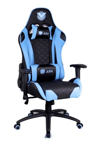 ASA كرسي قيمنق دايموند - Black + light Blue