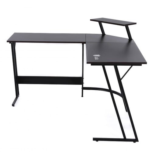 طاولة زاوية مكتبية وقيمنق على شكل حرف L بسطح كاربو...