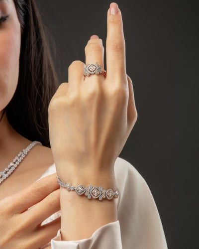 طقم زركون مناسبات ناعم