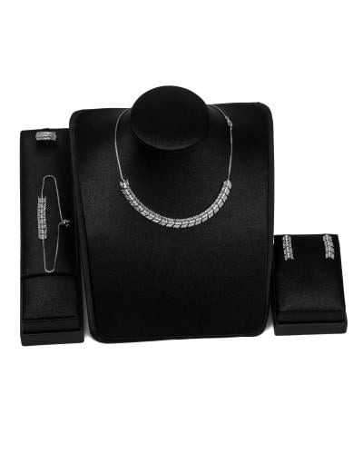 طقم سهرة زركون فضي ناعم | سيزون