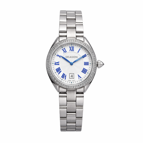 ساعة نسائية – ارقام رومانية | مينا ابيض | سيزون