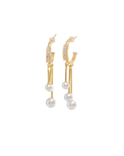 حلق زركون مع لؤلؤ