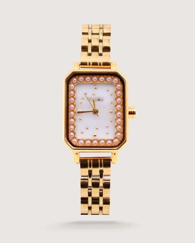 ساعه سيزون ذهبي مربع