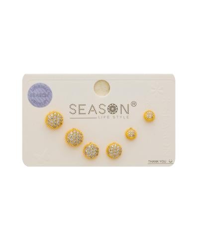 طقم حلق زركون ذهبي