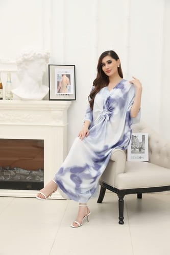 فستان فري سايز بطبعه سماوي