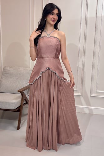 فستان سهرة روز قولد