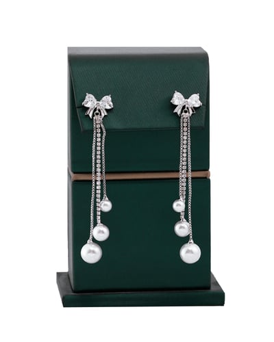 حلق زركون لؤلؤ - تصميم فيونكة | سيزون