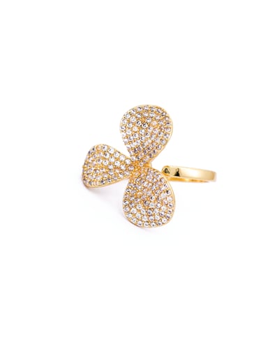 خاتم زركون فضي - تصميم وردة | SEASON