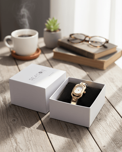 ساعة يد نسائية ذهبية | SEASON