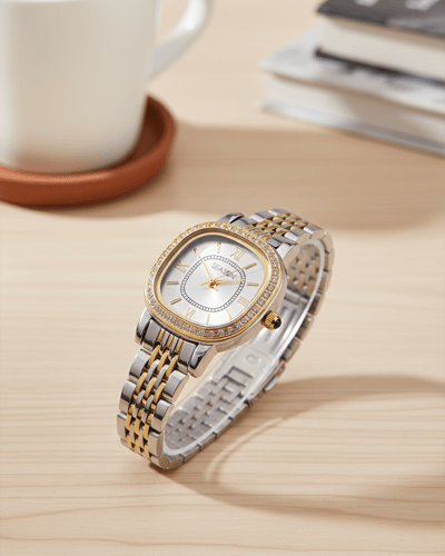 ساعة Two Tone مربعة للنساء | سيزون