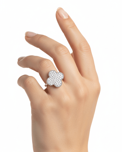 خاتم زركون بطابع الوردة