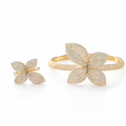 طقم ذهبي فاخر ( سوار خاتم )