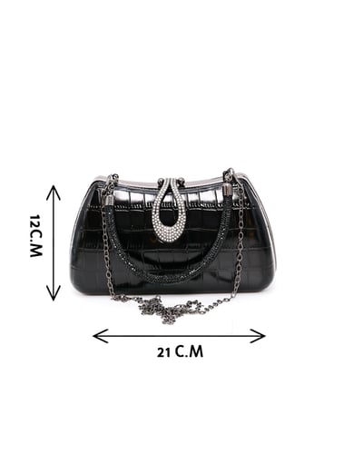 شنطة سهرة كروكو فضية | شنط نسائية | سيزون