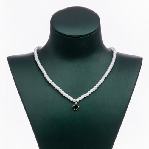 سلسال لؤلؤ بتعليقة وردة