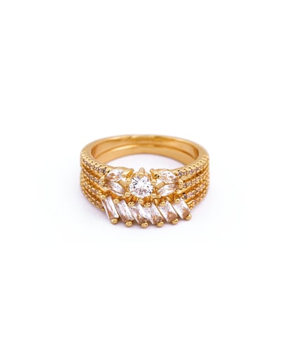 خاتم (Twins) مرصع | لإطلالات يومية