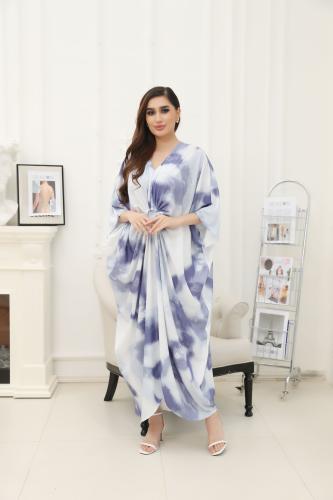 فستان فري سايز بطبعه سماوي