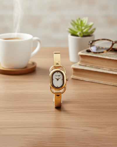 ساعة يد نسائية ذهبية | SEASON