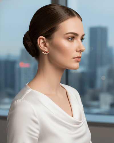 حلق زركون ناعم - تصميم عصري | SEASON