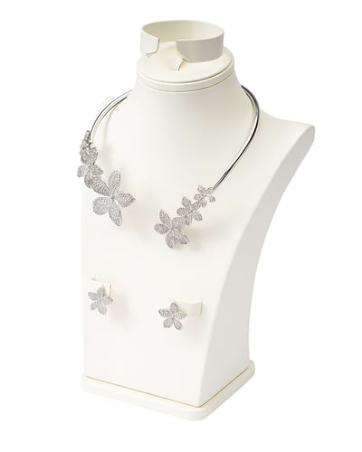 طقم خناق زركون - تصميم زهور | سيزون