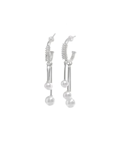 حلق زركون مع لؤلؤ