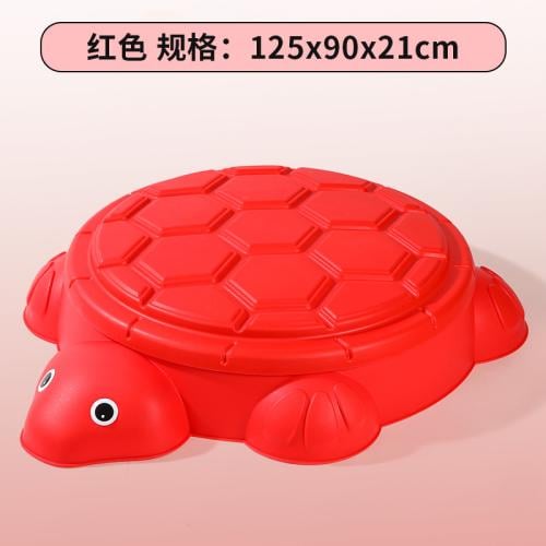 حوض الرمل و الماء السلحفاة - أحمر