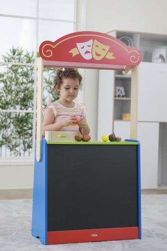 مسرح العرائس و البقالة ( الفواكهه و الخضروات تباع...