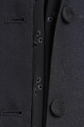 عباية بليزر لينن هندي أسود وقطن ركامة