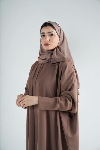 طقم ٣ قطع عباية نسمة - بيج