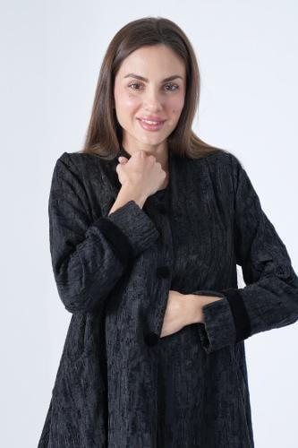 عباية كلوش جاكار ومخمل مشجر.