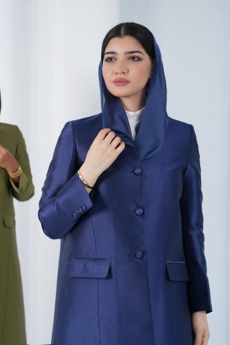 عباية بليزر تفته فاخرة - كحلي