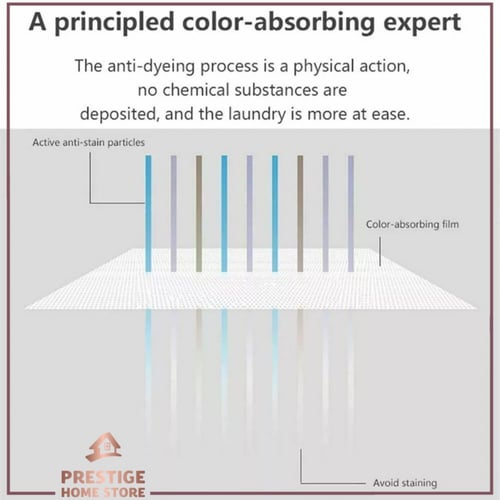 ورق إمتصاص ألوان الغسيل