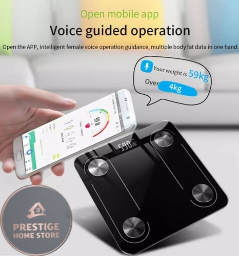 ميزان الجسم الذكي (لون أسود)