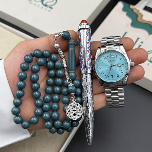 طقم ساعة قلم وسبحة