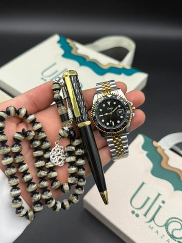 طقم ساعة قلم وسبحة