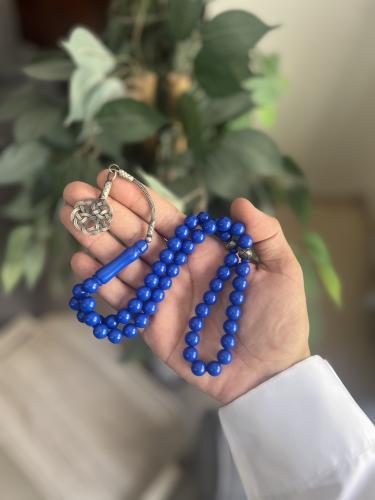 مسابح بكلايت بطرابزونة فضة- ازرق bf33