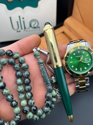 طقم ساعة قلم وسبحة