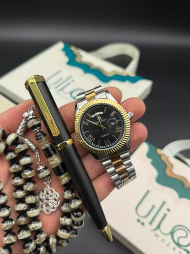 طقم ساعة قلم وسبحة